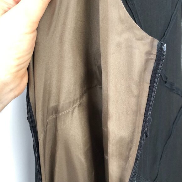 SANDWICH Vintage 90βs Black Silk Reminiscent Art Deco Flapper Sheath Dress EU38 - Picture 8 of 16